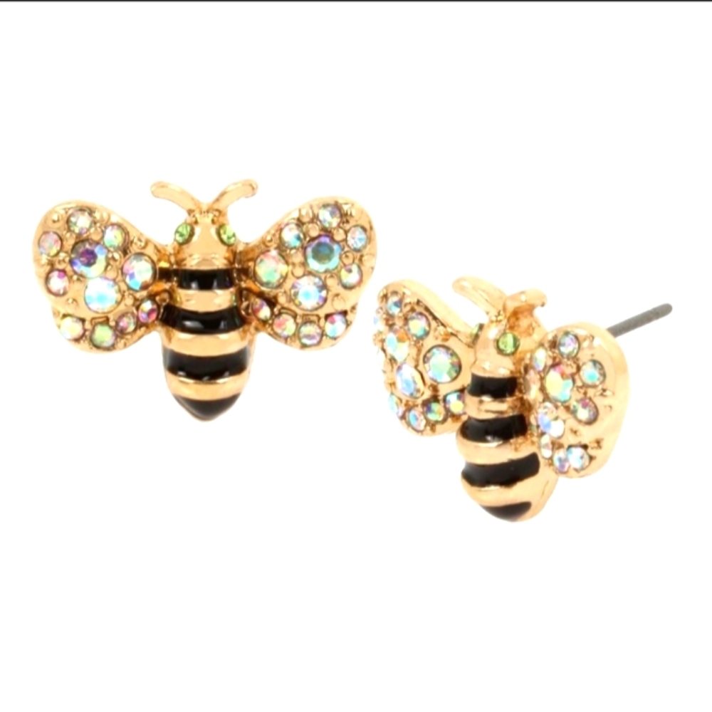 Betsey Johnson Bumble Bee Stud Earrings